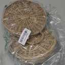 Woven Hanging Basket Wall Planter Small Rattan Flower Basket for Indoor Outdoor Decorative Storage Kitchen Bathroom Living Room 3.5X3X2.8 Inch