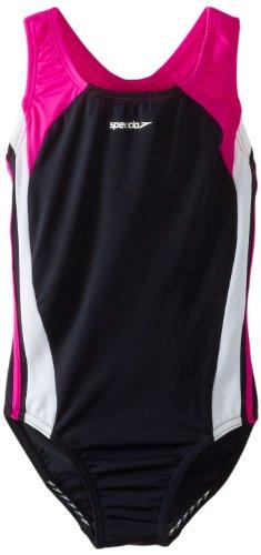 Speedo Girl's Swimsuit One Piece Infinity Splice Thick Strap 10