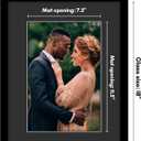Americanflat 12x16 Picture Frame with Shatter-Resistant Glass - Use as 8x12 Picture Frame with Black Mat and White Trim or Display 12x16 Photo Without Mat - Signature Collection - Black