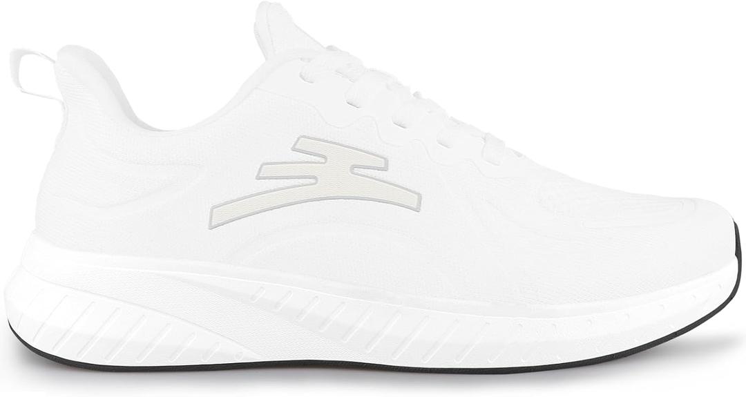 Breathable Running Shoes for Men Anti-Slip Mens Athletic Shoes Lightweight Mens Walking Sneakers for Gym Jogging Sports and Workout (8, All White)