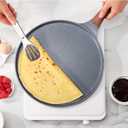 SENSARTE Nonstick Crepe Pan, Swiss Granite Coating Dosa Pan Pancake Flat Skillet Tawa Griddle 10-Inch with Stay-Cool Handle, Induction Compatible
