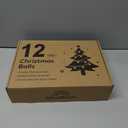 12 Pcs 3.15 Inch Christmas Ball Ornaments, Christmas Tree Decorations Set, Glittering Plastic Hanging Decoration, Elf Balls Swirl Candy Cane Peppermint for Christmas Decorations