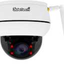 JideTech 5MP PTZ WiFi Camera Outdoor, 5X Optical Zoom Dome Camera with Human/Motion Detection, Auto Tracking, Wireless IP Camera with Mic/Audio, MicroSD (128GB), IR Night Vision, IP66 Weatherproof