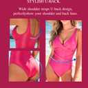 KAPERF One Piece Swimsuit for Women, Fashion Swimwear Swim Suits, Women's Beachwear Bathing Suit Bikini Set for Woman Girls Rose Red (XL)