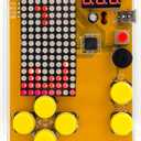 DIY Soldering Project Game Kit Retro Classic Electronic Soldering Kit with 5 Retro Classic Games and Acrylic Case, Idea for STEM High School Family Education Friends by Etoput
