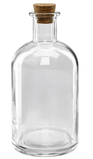 4 Pack 6oz Clear Glass Bottles with Cork 