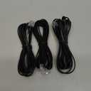 3Pack RJ11 Cable - 10ft Telephone Cord for Landline Phone and Fax - Male to Male (Black-10Feet)