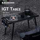 BLACKDOG Folding Camping Table for Outdoor, Portable IGT Table with Detachable 3 Units for Camp, Aluminum Table with Adjustable Height for Picnic Backyards Beach