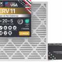 BNX TruFilter 20x20x5 (19.88 x 19.88 x 4.38 Honeywell Compatible 4) MERV 11 Air Filter (2-Pack) - MADE IN USA - HVAC AC Furnace Filters Health, Allergies, Mold, Bacteria, Smoke, MPR 1200 FPR 7
