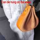 Vintage Mini Coin Bag, Genuine Drawstring Coin Pouch Coin Organizer Mini Coin Purse Change Holder Key Bag for Men and Women (Brown)