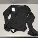 Sunzel Long Sleeve Jumpsuits for Women, Ribbed One Piece Casual Yoga Workout Zip Front Bodycon, Legging Fit & Thumbhole (Small, Black)