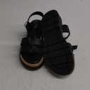 Mia Girl Seela Womens Ankle Strap Footbed Sandals, Color: Black - Size 7