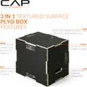 CAP Barbell 3-in-1 Plyometric Box | Multiple Styles and Sizes, 20in x 18in x 16in