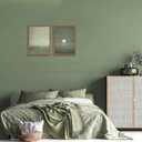 Framed Japanese Zen Wall Art Set of 2, Minimalist Sage Green Flying Duck Canvas Wall Decor Paintings, Modern Sunset Landscape Artwork Prints Picture for Living Room Bedroom Bathroom 12x16 Inch