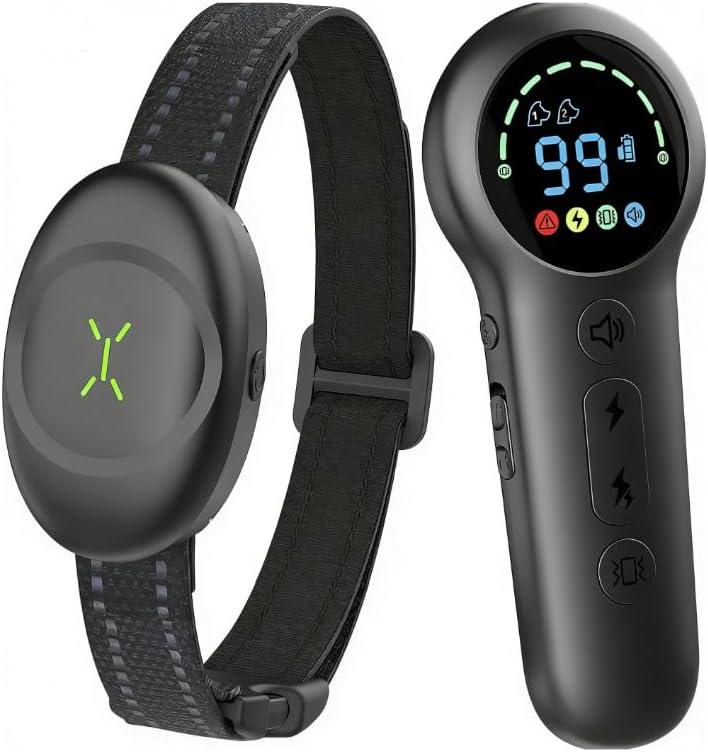 Dog Shock Collar with Soft Neoprene Padded - 4 Training Modes E Collar with 1600FT Remote Control for 5120 lbs Large Medium Small Dogs, IPX7 Waterproof, Pet Collar Accessories, Black