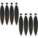 Alrence Pre Stretched Braiding Hair Long Braid 20 Inch 8 Packs Professional Braiding Hair Extensions Synthetic Crochet Twist Braids (20 Inch, 4#)