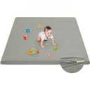 Waterproof Baby Play Mat for Floor Memory Foam 74 * 50 Cushion Playpen Playmat Tummy Time Crawling Mat Nursery Rug Thick Pad Create Soft & Safe Area for Infants,Toddler,Kids,Grey