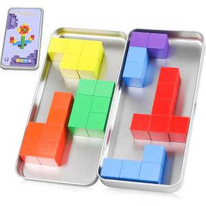 Magnetic Blocks with Magnet Iron Box - Travel Magnetic Building Toys for Toddlers Kids Ages 4-8, Road Trip Sensory Toy Christmas Birthday Gifts for Boys & Girls - 32Pcs