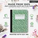 Decomposition Parsley College Ruled Composition Notebook - 9.75 x 7.5 Journal with 160 Lined Pages - Cute Notebooks for School Supplies, Home & Office - 100% Recycled Paper - Made in USA