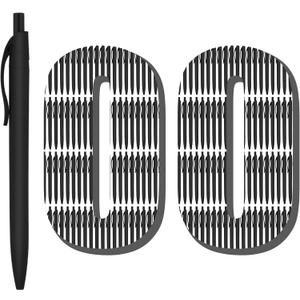 Deegtran 100 Pack No Bleed Black Barrel Click Pens, Wholesale Retractable Ballpoint, Medium Point, Smooth Ink, 1.0MM Black Ink