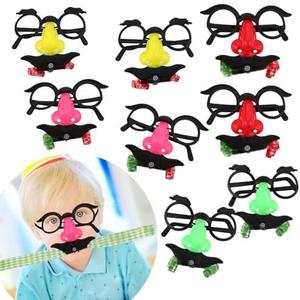 8 Pack Novelty Glasses Mask Toys For Kids, Mustache Glasses Blower, Funny Party Blowouts Blow Horns Birthday Party Noisemakers Whistles For Party Favors Goodie Bag Stuffers, Pinata Fillers