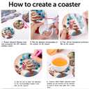 askkqtx 8 Pcs Fruits Diamond Art Coasters Kits with Holder, Diamond Painting Coasters Kits for Adults, DIY 5D Diamond Dots Small Mini Kit Full Round Drill Art Craft Supplies 4X4 Inch