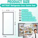 Upgraded 241778307 Refrigerator Door Gasket Replacement for Frigidaire Refrigerator Door Seal FFHB2740PP5A 241778301 241778303 Fridge Door Seal for Kenmore Electrolux Fridge Door Gasket 38.5"X16.7"