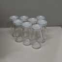 Zubebe 12 Pack 6 oz Glass Jars with 24 Lids - Versatile for Canning, Jams, Jellies, DIY Crafts, Single-serving Desserts & Christmas Gifts