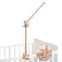 HI BABY MONMENT Crib Mobile Arm - Rotating Baby Mobile Hanger, Natural Beech Wood, Mobile Stand for Crib Nursery Decor, Perfect for Baby Girl or Boys (Height Adjustable)