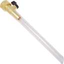 Brass RV Water Tank Filler - W/Shutoff Valve Eliminate Line Backflow Lead-Free Bevelled 5/8" Fill Tube Hand Tool Taps