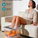 ALLJOY Collapsible Foot Spa with Heat, Pedicure Foot Bath with Bubbles & 6 Rollers, UL-Listed Rapid PTC Heating Foot Soaking Tub for Stress Relief, Relaxation Gift for Women & Men, Nurses & Teachers
