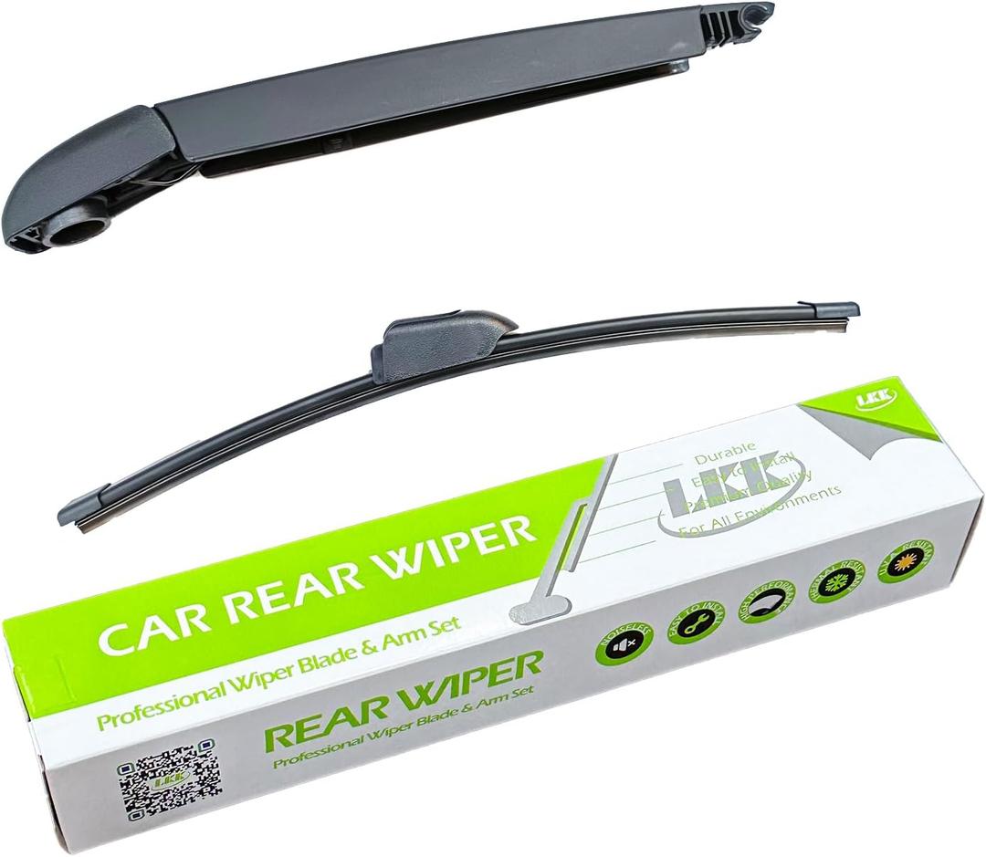 LKK Rear Windshield Wiper Arm Blade Assembly Kit Compatible with Alfa Romeo Stelvio 2017-2024, Stelvio Quadrifoglio 18-24 Rear Wiper Set
