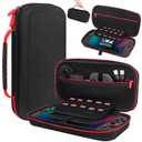 2 x DJ&RPPQ for Nintendo Switch 2 Carry case 2025, Switch 2 Case with 20 Game Cartridges, Protective Hard Shell Portable Case Pouch for 2025 Nintendo Switch 2 Console & Accessories - Black