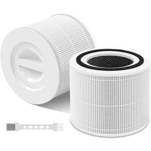 2 Pack Core 300 Replacement Filter for LEVOIT Core 300/Core 300S/Core 300-P Air Purifier,3-in-1 Core 300S Replacement Filter,Compare to Part No. Core 300-RF,White