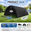 24x10x10FT Inflatable Tent Tunnel with Blower, Large Blow Up Sports Team Run Through Tunnel, Oxford Cloth Inflatable Entrance for Football, Soccer, School Events, Team Spirit, Parties