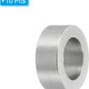 PATIKIL M10 Stainless Steel Spacers, 10 Pcs Metal Spacer Stainless Steel 10.2mm ID x 16mm OD x 6mm L Spacer Screw Standoff Round for 3/8" M10 Screw Bolts