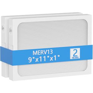 9 x 11 x 1 MERV 13 Replacement Dehumidifier Filter Compatible with Santa Fe Compact70, Ultra70, Element, Compact2, UA 65H dehumidifier Models, 2 Pack