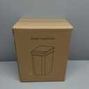 Yatmung 4 Gallons Bathroom Trash Can Automatic Touchless  15.5 Liters Smart Trash Can Motion Sensor  Narrow, Plastic  Slim Electric Trash Bin  Skinny Garbage Can with Lid (Matte Black)