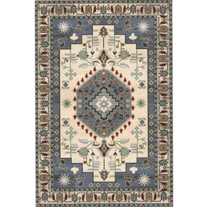 Washable 5x7 Area Rugs Non Slip 5x7 Rug Floor Carpet Distressed Printed Area Rug Soft Area Rug for Living Room Bedroom Dinning Room Kitchen Indoor (Blue, 5x7)