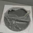 MyGift 11-inch Modern Gray Concrete Round Bathroom Vanity Tray, Cologne and Perfume Tray for Dresser Top
