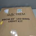 MACTREM Large 22" Ring Light with Stand, 75" Tripod for iPad iPhone Tatoo, White