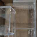 9.5 Large Acrylic Straw Holder for Cabinet Door - Reusable Tumbler Straw Organizer Storage, Small Kitchen Accessories Container, Ultra Sticky Cupboard Door Mounted (Transparent)