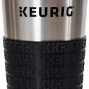 Keurig Stainless Steel Insulated Coffee Travel Mug, Fits Under Any Keurig K-Cup Pod Coffee Maker, 12 Oz, Stainless Steel