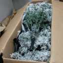 YITAHOME Pre-lit Snow Flocked Pencil Christmas Tree 7.5ft with Remote, Kingswood Fir, Hinged Artificial Slim Corner Xmas Tree for Home, Office, Party Decoration with 1000 Branch Tips and 350 Lights