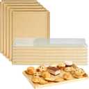 5 Pack 16.5" x 11" Serving Trays Sets Catering Trays with Lids, Paper Charcuterie Boxes with Clear Lids, Party Platters Take Out Food Containers for Snacks Fruit Cookies Dessert Sandwiches