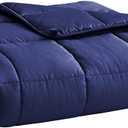 L'AGRATY Weighted Blanket - 48"x72" 15lbs Cooling Breathable Heavy Blanket Microfiber Material with Glass Beads for Adult All-Season Summer Fall Winter Soft Thick Comfort (03-navy Blue)