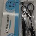 Eyebrow Trimmer Kit, 6 in 1 Eyebrow Scissors, Tweezer, Eyebrow Razor, Shaping Scissors & Brush for Women (Silver)