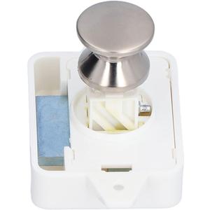 Push Button Latch Lock, Keyless Metal Catch for Cabinet Door | Universal Home Hardware for RVs,Yachts, Ships,Furniture, Mounting Plate 0.55-0.71in,Easy Press Operation,Secure Closure