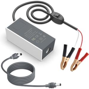 Starlink Mini 12V Battery Adapter 12V-24V to 30V 2A Step Up Booster Converter, Waterproof Starlink Mini 12V DC Power Supply Adapter with Alligator Clips for Truck, RV, Boat, Camping