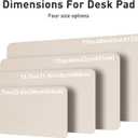 Aothia Large PU Leather Desk Pad Protector Non-Slip Mouse Pad & Writing Mat for Office/Home, Waterproof, Easy to Clean (31.5" x 15.7", Eggshell)